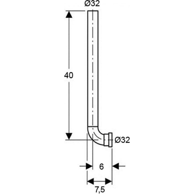 Патрубок змиву Geberit 119.704.16.1, фото , изображение 2