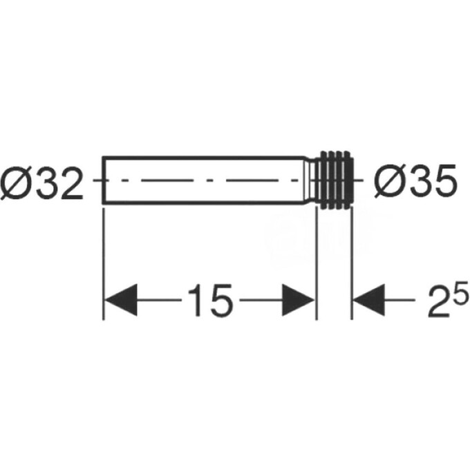 Патрубок зливу води Geberit 152.489.16.1, фото , изображение 2