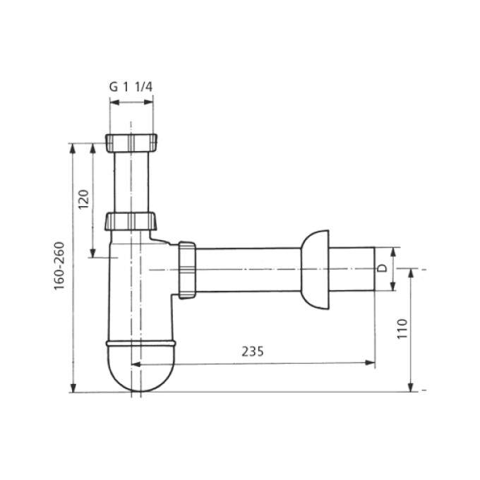 Сифон пластиковый Sanit 31.004.00.0000, фото 2