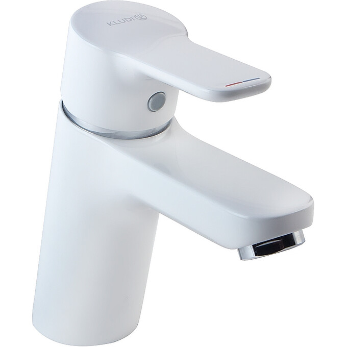 Змішувач для умивальника Kludi Pure And Easy 373829165 (білий, з донним клапаном), фото 