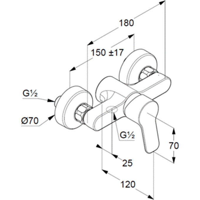 Смеситель для душа Kludi Pure And Easy 378419165 (белый), фото 6