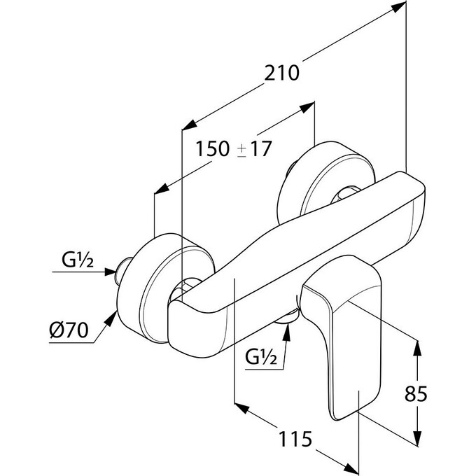 Смеситель для душа Kludi Ameo 417100575, фото 7