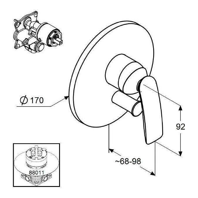 Змішувач прихованого монтажу Kludi Balance 526500575 (внутрішня частина в комплекті), фото , изображение 3