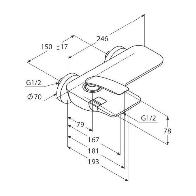 Змішувач для ванни Kludi Balance 524450575 (з поличкою), фото , изображение 8