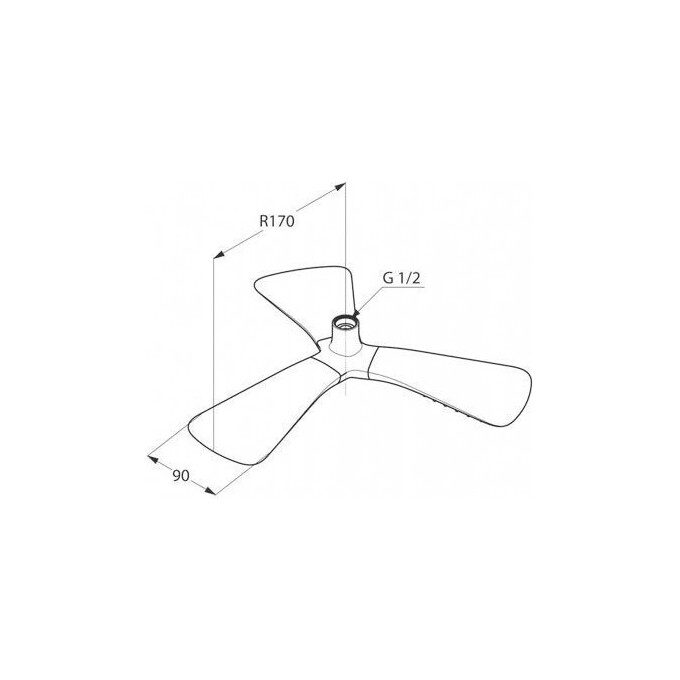 Лейка для верхнего душа Kludi Fizz 675780500, фото 6