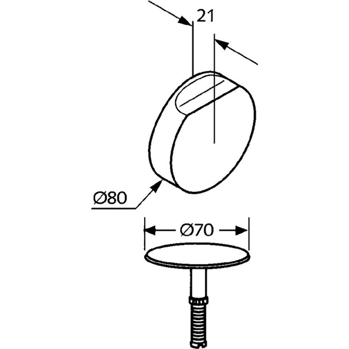 Клапан слив-переливу Kludi Rotexa 710660500, фото , изображение 2