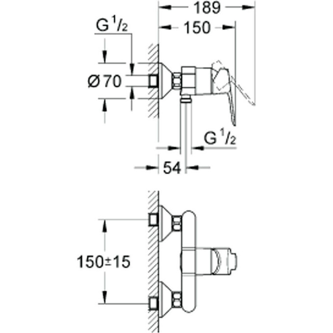 Хромированный смеситель Grohe Bau Edge 23333000, фото 7