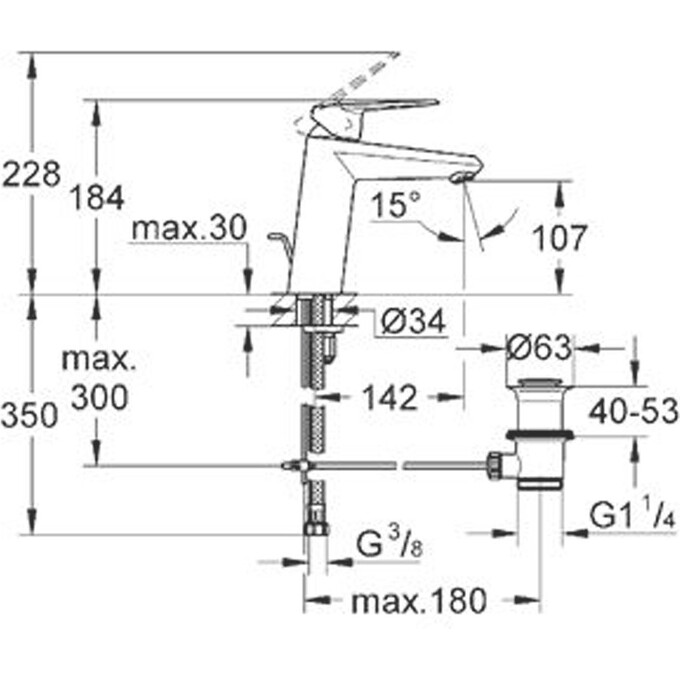 Смеситель Grohe Eurodisc Cosmopolitan 23448002, фото 3