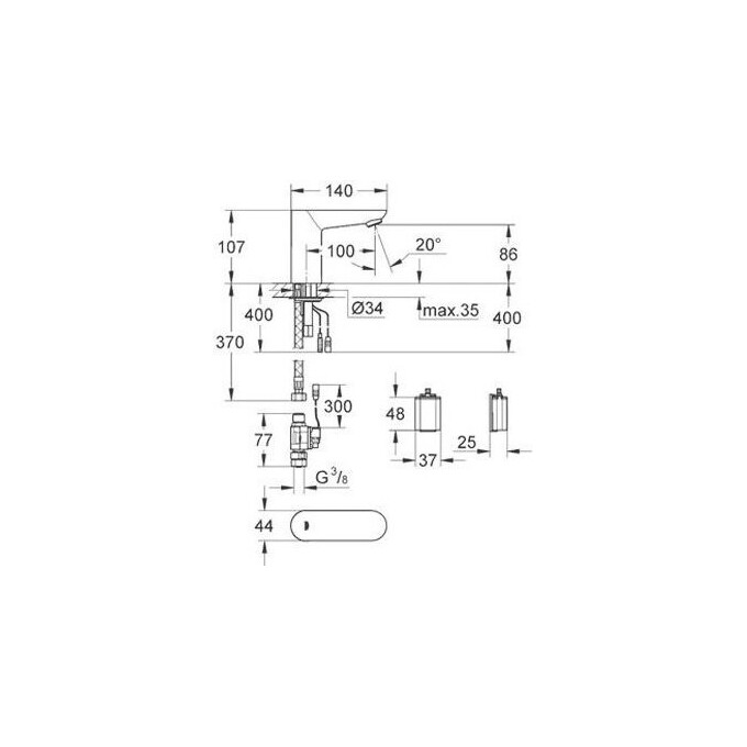 Змішувач сенсорний Grohe Euroeco 36271000, фото , изображение 5