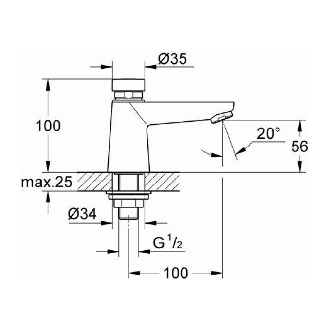 Порційний вентиль Grohe Euroeco 36265000, фото , изображение 4