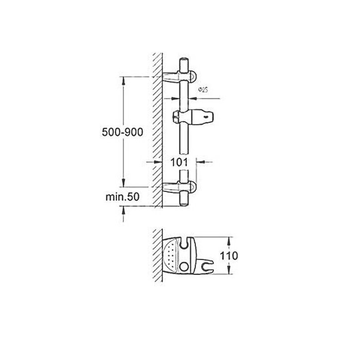 Душова штанга Grohe Movario 28398000, фото , изображение 2