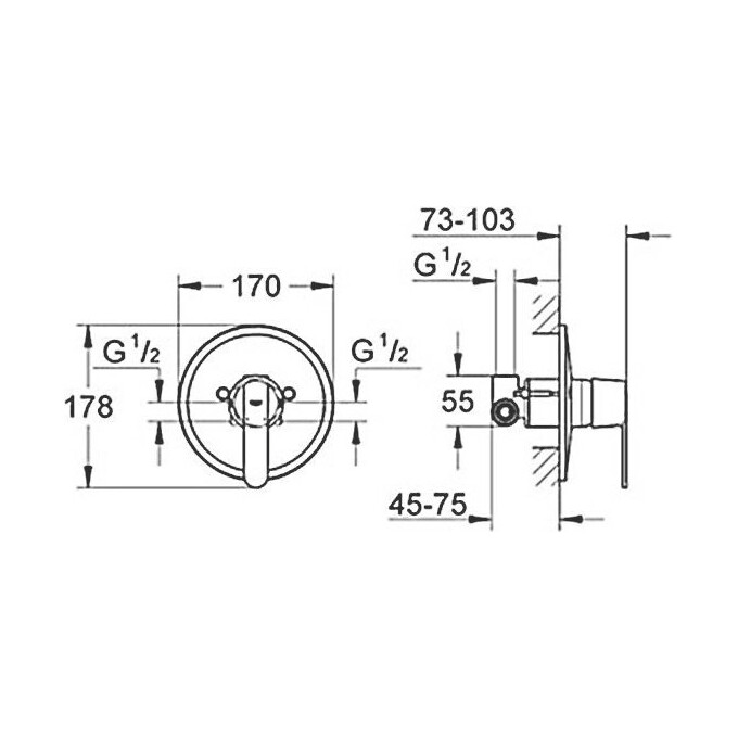 Змішувач для душу Grohe Get 31200000, фото , изображение 2