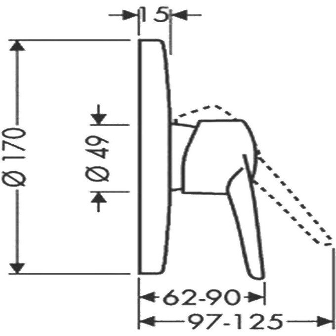 Смеситель для душа Hansgrohe Metropol E 14615000, фото 2