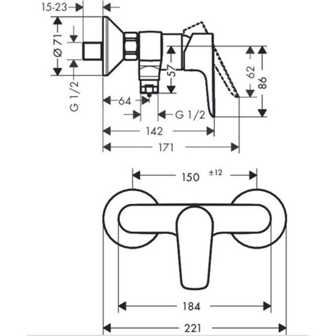 Смеситель однорычажный Hansgrohe Talis E 71760000, фото 7
