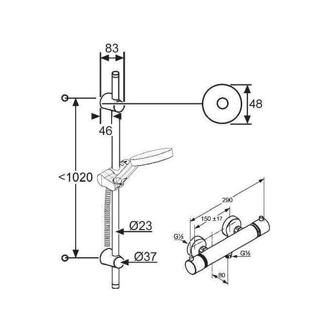 Смеситель термостатический для душа Kludi A-Qa 620970500, фото 2