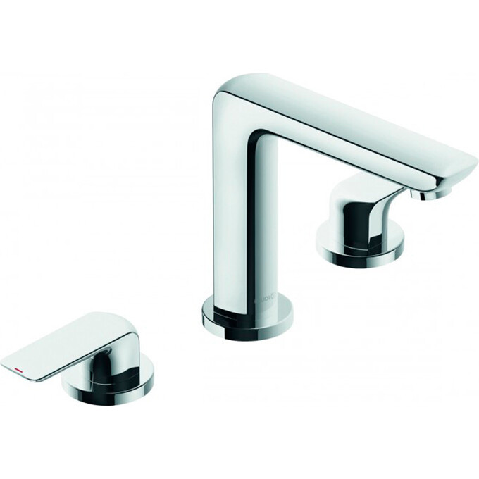 Смеситель для умывальника Kludi Ameo 413930575 (на три отверстия, с донным клапаном), фото 