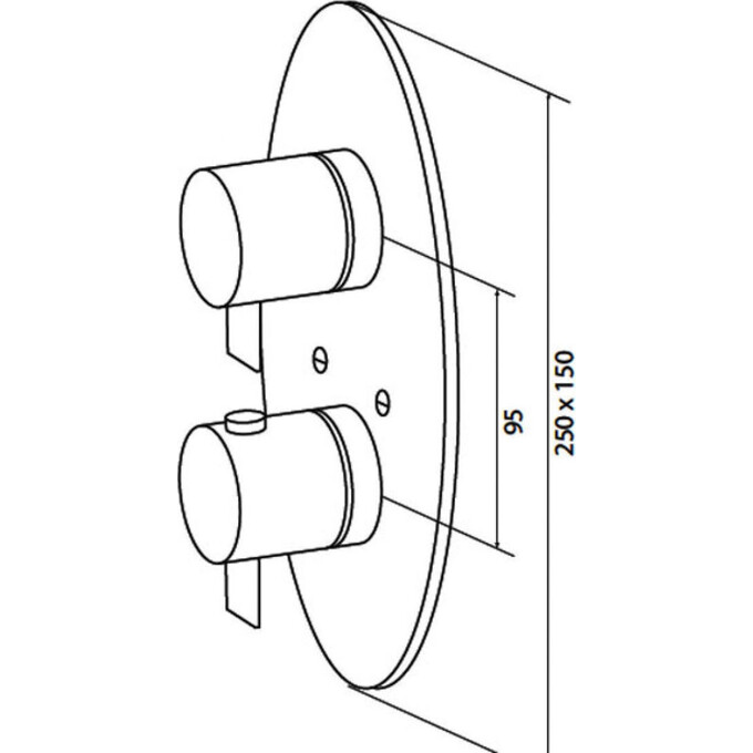 Зовнішня частина термостату для душу Am.Pm Awe F1590000, фото , изображение 2
