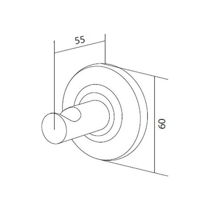 Крючок одинарный Am.Pm Bourgeois A6535500, фото 2