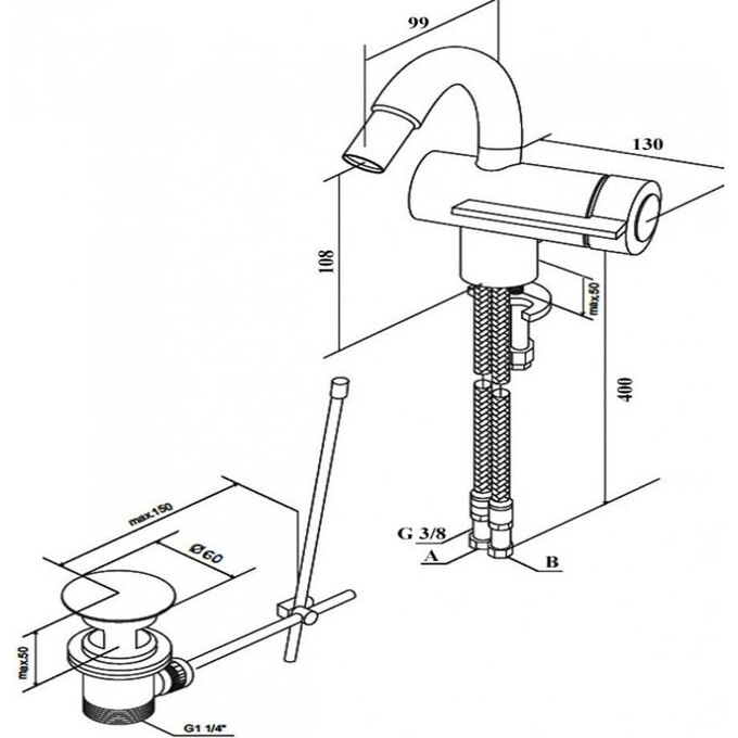 Смеситель для биде Am.Pm Serenity F4283100, фото 2
