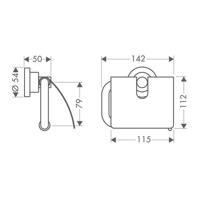 Держатель для туалетной бумаги Axor Citterio 41738000, фото 2