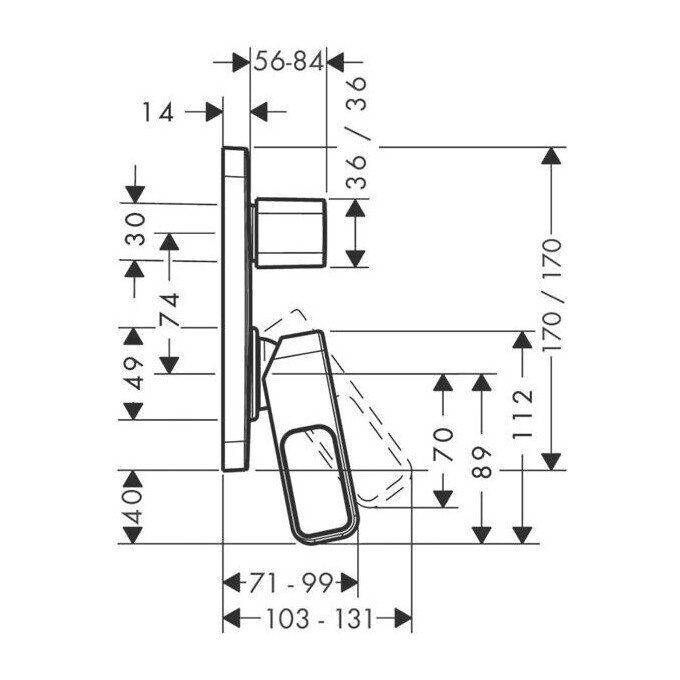 Змішувач для душу Axor Urquiola 11425000, фото , изображение 2