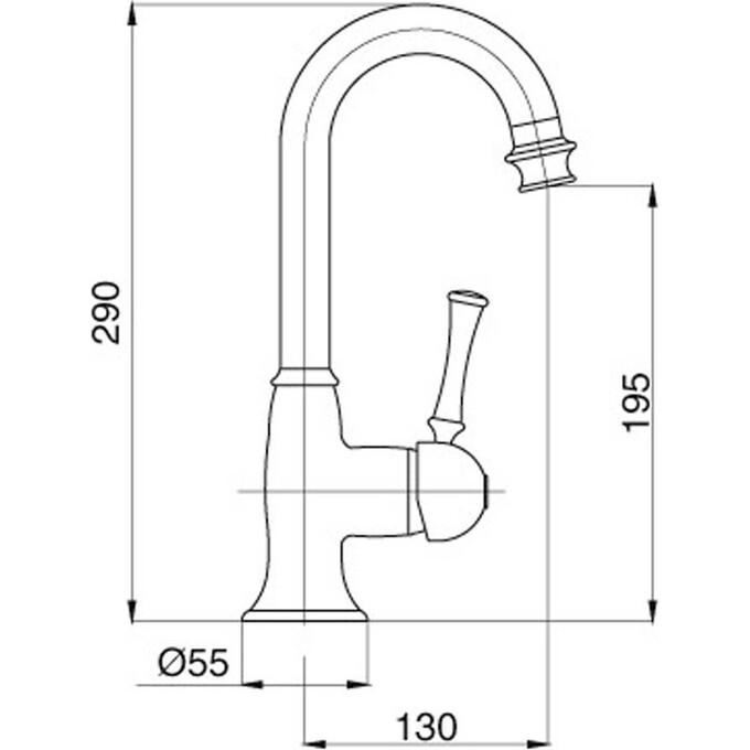Змішувач для кухні Bugnatese Denver DENCR6419S, фото , изображение 3