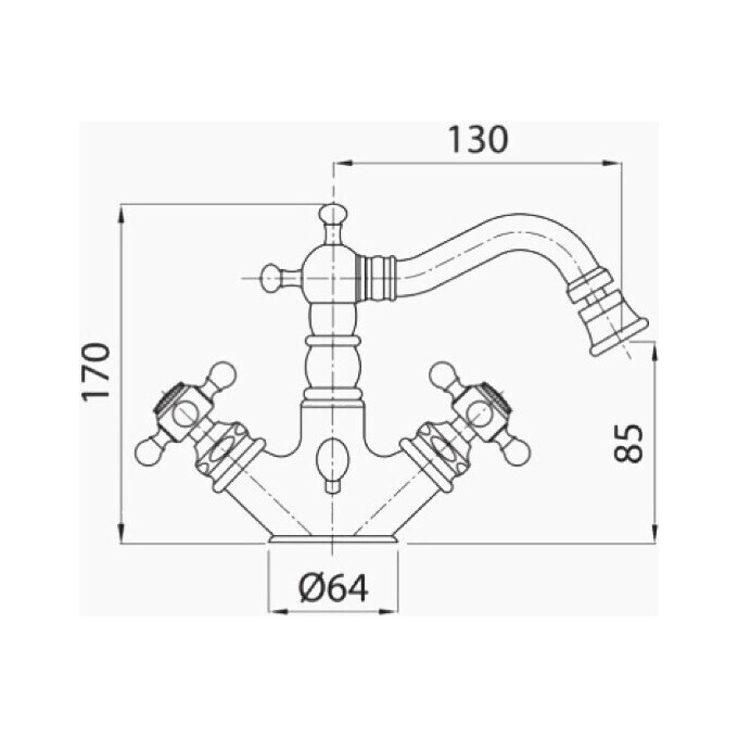 Смеситель для биде Bugnatese Arcadia ARCBR8344, фото 2