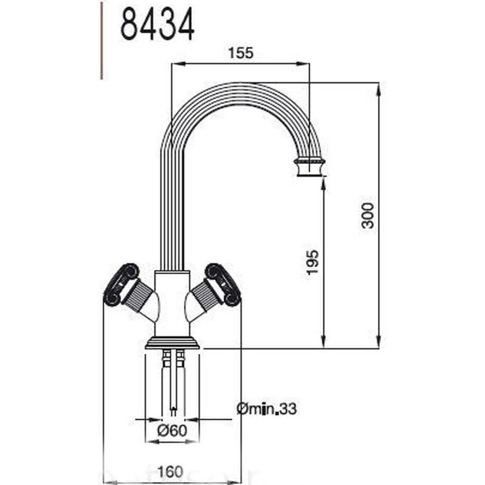 Змішувач для раковини Bugnatese Olympia OLYBR8434, фото , изображение 2