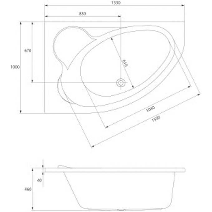Угловая левая ванна Cersanit Kaliope S301-024, фото 2