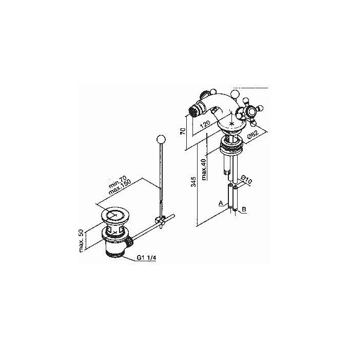 Смеситель для биде Damixa Tradition 370357000, фото 2