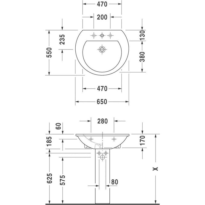 Раковина Duravit Darling New 2621650000, фото 2