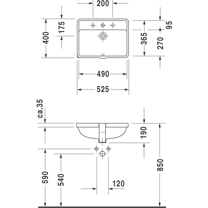 Раковина Duravit Starck 3 0302490000, фото 2