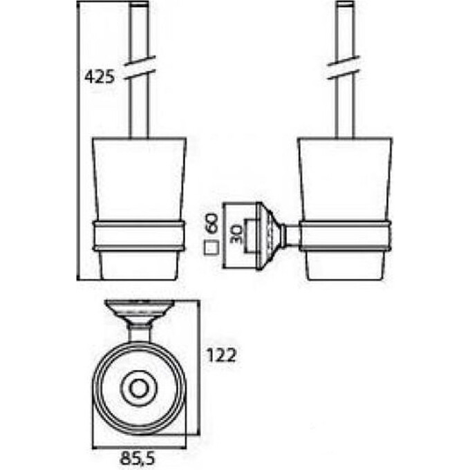 Туалетний йорж Emco Classic 0415 007 01, фото , изображение 2