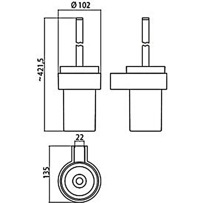 Туалетна щітка Emco Liaison 1715 001 00, фото , изображение 2