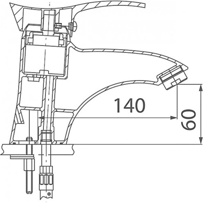 Змішувач з керамічним картрижем Ferro Loretta BLA2, фото , изображение 3