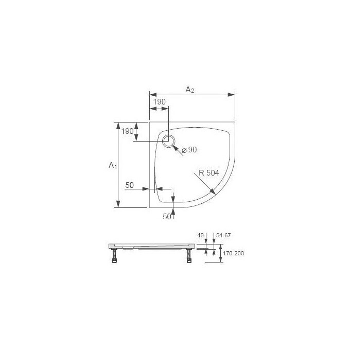 Поддон для душа Huppe Streamline 250203.055, фото 2