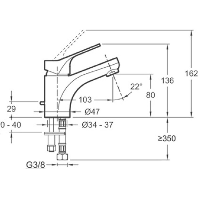 Смеситель для умывальника Jacob Delafon Brive E75762-CP, фото 2
