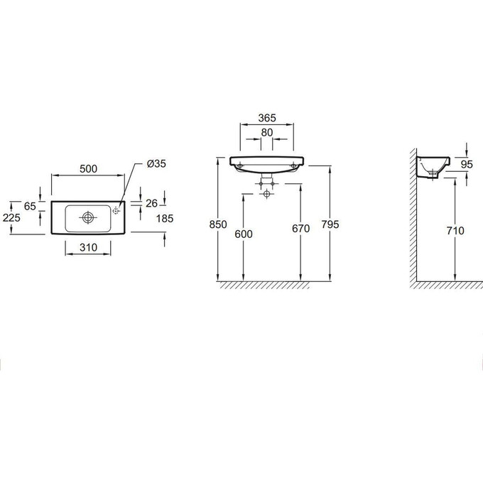 Раковина подвесная Jacob Delafon Odeon Up E4701R-00, фото 2