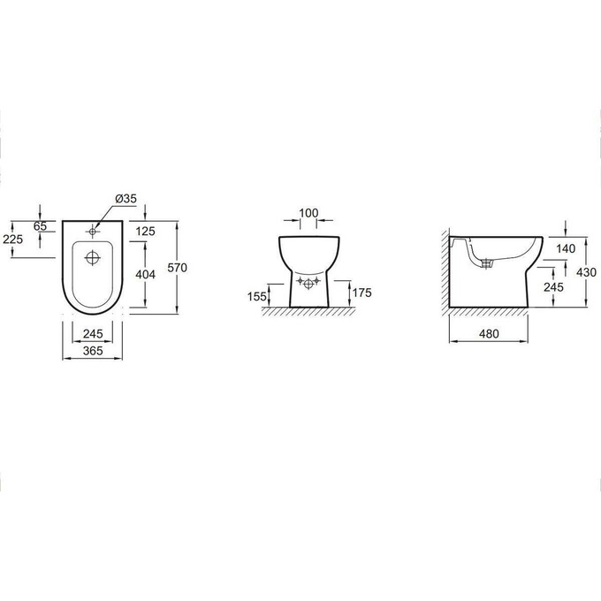 Биде Jacob Delafon Odeon Up E4738-00, фото 3