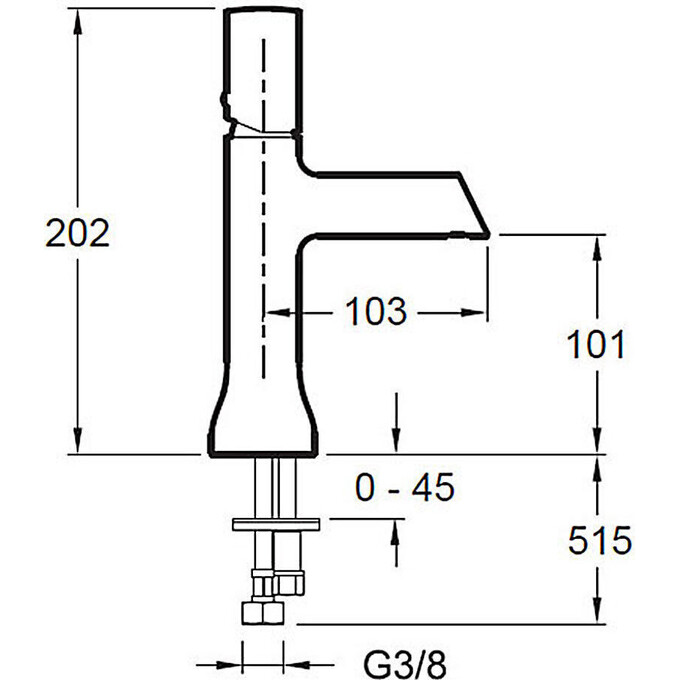 Смеситель для умывальника Jacob Delafon Toobi E7329-CP, фото 2