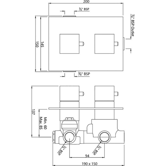 Перемикач на 3 положення Jaquar Kubix KUB-CHR-35693, фото , изображение 2