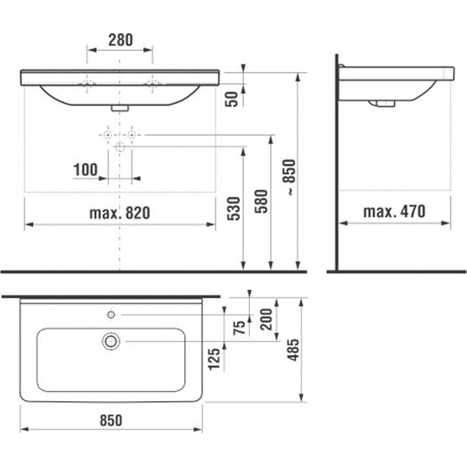 Умывальник Jika Cubito H8104260001041, фото 2