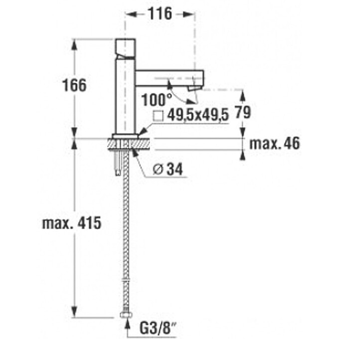 Смеситель для раковины Jika Cubito H3114210040011, фото 2