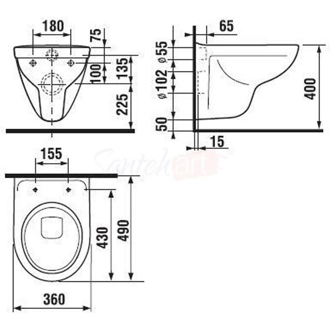 Унитаз настенный без крышки Jika Lyra Plus H8233820000001, фото 2