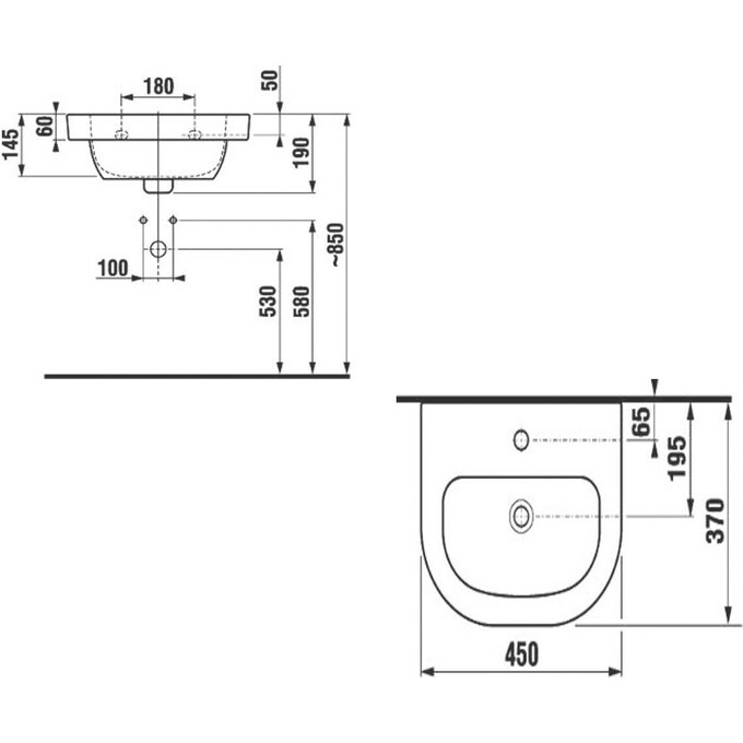 Раковина полукруглая Jika Olymp H8156140001041, фото 2