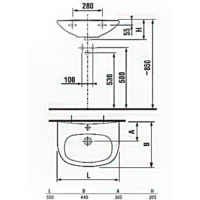 Раковина керамическая Jika Zeta H8103910001041, фото 2
