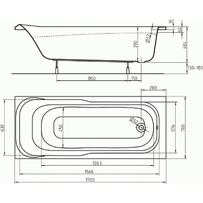 Ванна Kolo Sensa XWP357000N, фото 3
