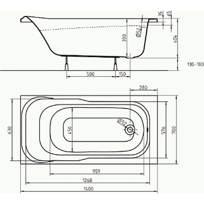 Ванна акриловая Kolo Sensa XWP354000N, фото 3