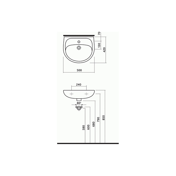 Раковина Kolo Solo 71151-00U, фото 2