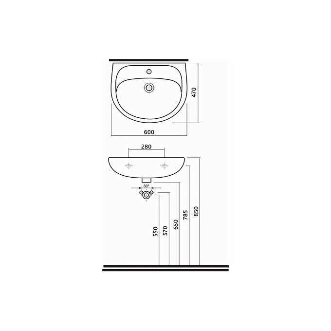 Раковина Kolo Solo 71163-00U, фото 2